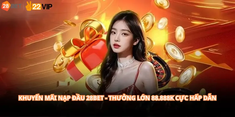 Khuyến mãi nạp đầu 28Bet - Thưởng lớn 88.888K cực hấp dẫn